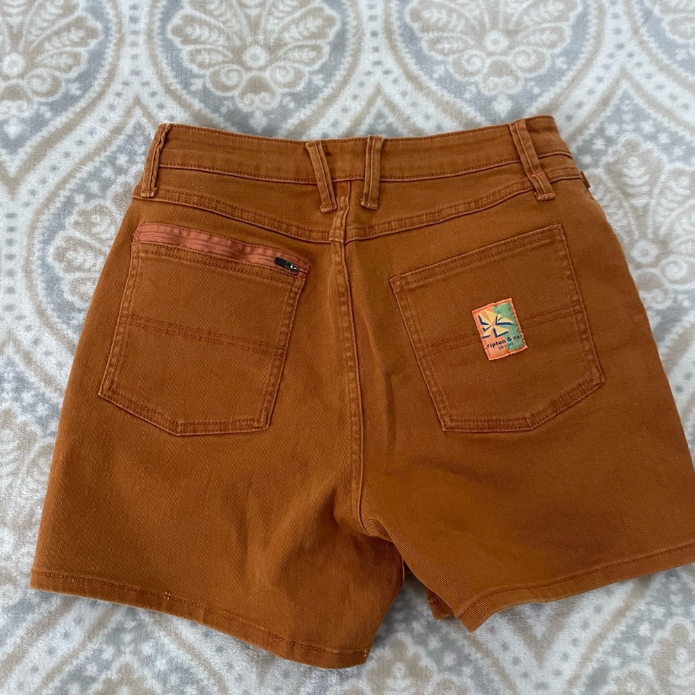 High-Rise Utility Shorts in Rust - Rails & Co. - Picture 2 of 7